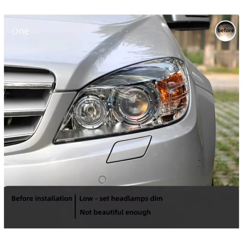 07-11 for  C-Class W204 Headlight Assembly C200C63 Modified LED Lens Daily Running Light Streamer Turn signal